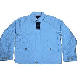 NWT LINCS DC & Co Men S Sky Blue Harrington Jacket Lightweight Golf Windbreaker